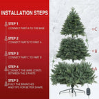 9ft  Artificial Christmas Tree Colorful Lights Tree w/ Stand Holiday Party Decor
