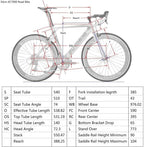 EUROBIKE Road Bike XC7000 14 Speed Bike Light Aluminum Frame 700C Bicycle