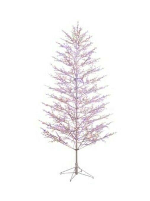 - 7' Ft Winterberry White Pre-Lit Christmas Holiday Tree  (No Box)