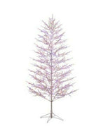 - 7' Ft Winterberry White Pre-Lit Christmas Holiday Tree  (No Box)