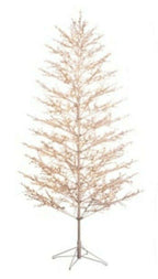 - 7' Ft Winterberry White Pre-Lit Christmas Holiday Tree  (No Box)