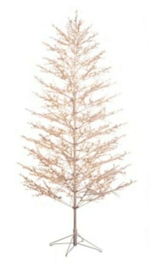 - 7' Ft Winterberry White Pre-Lit Christmas Holiday Tree  (No Box)