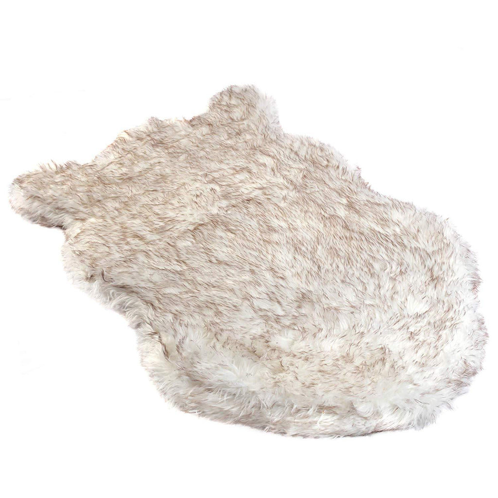 iHappyDog Luxury Memory Foam Dog Bed for Medium, Larand XL Pets - Orthopedic, Extra Soft, Waterproof with Washable  Fur Cover (Multiple Sizes, Bone White)