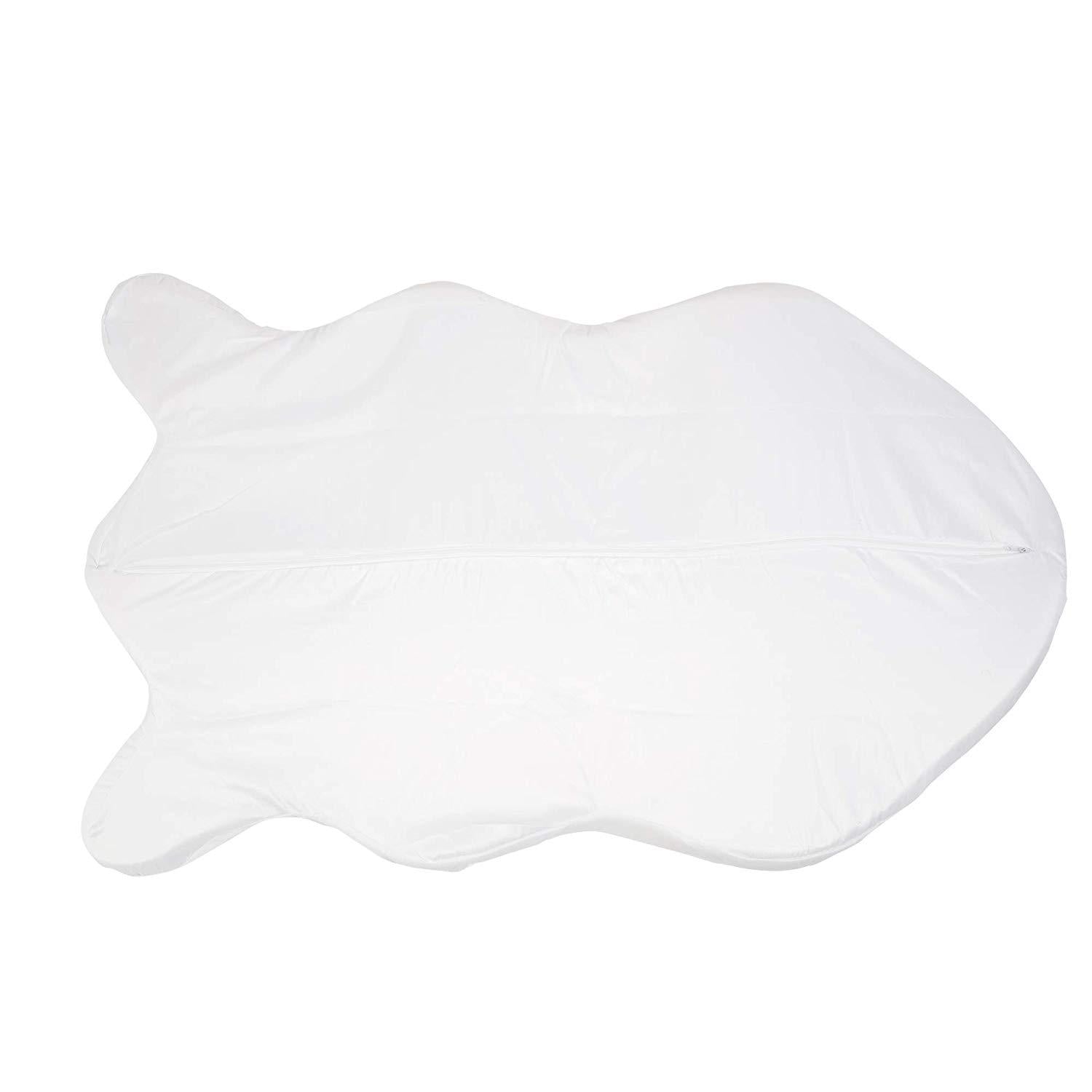 iHappyDog Luxury Memory Foam Dog Bed for Medium, Larand XL Pets - Orthopedic, Extra Soft, Waterproof with Washable  Fur Cover (Multiple Sizes, Bone White)