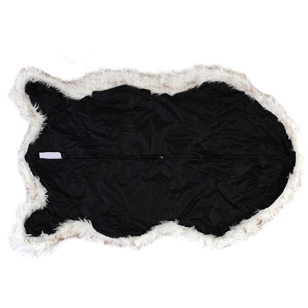 iHappyDog Luxury Memory Foam Dog Bed for Medium, Larand XL Pets - Orthopedic, Extra Soft, Waterproof with Washable  Fur Cover (Multiple Sizes, Bone White)