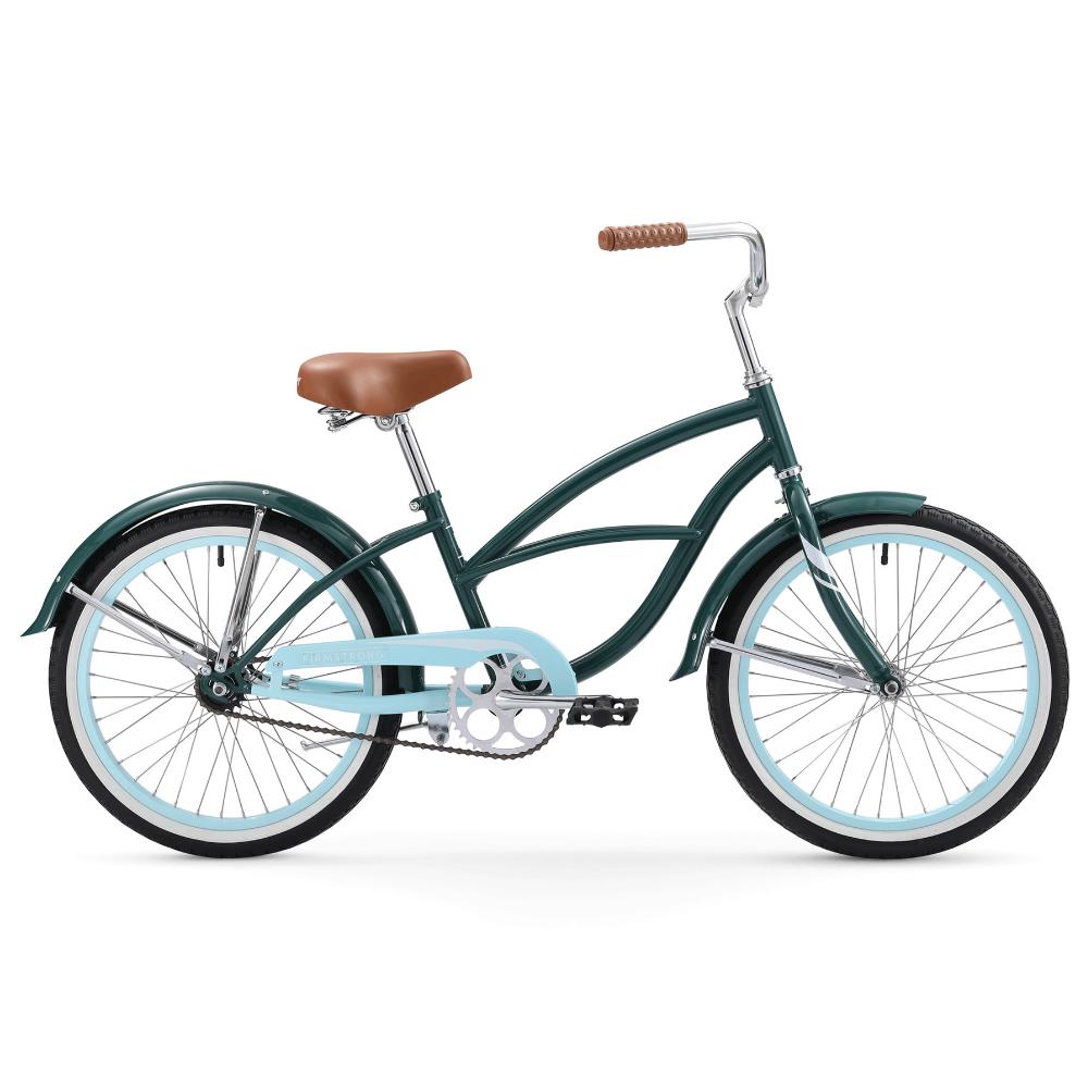 Firmstrong Special Edition Urban Girl Cruiser Bike, 20 Inches, Single-Speed, Dark Green