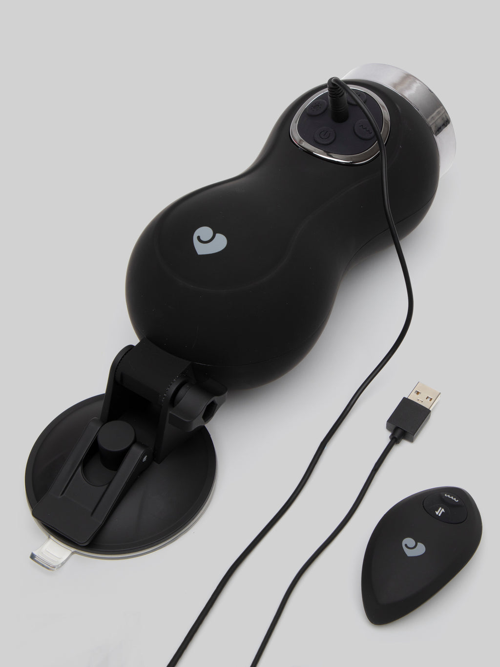 Lovehoney Love Motion Remote Control Warming Thrusting Sex Machine Set, Black