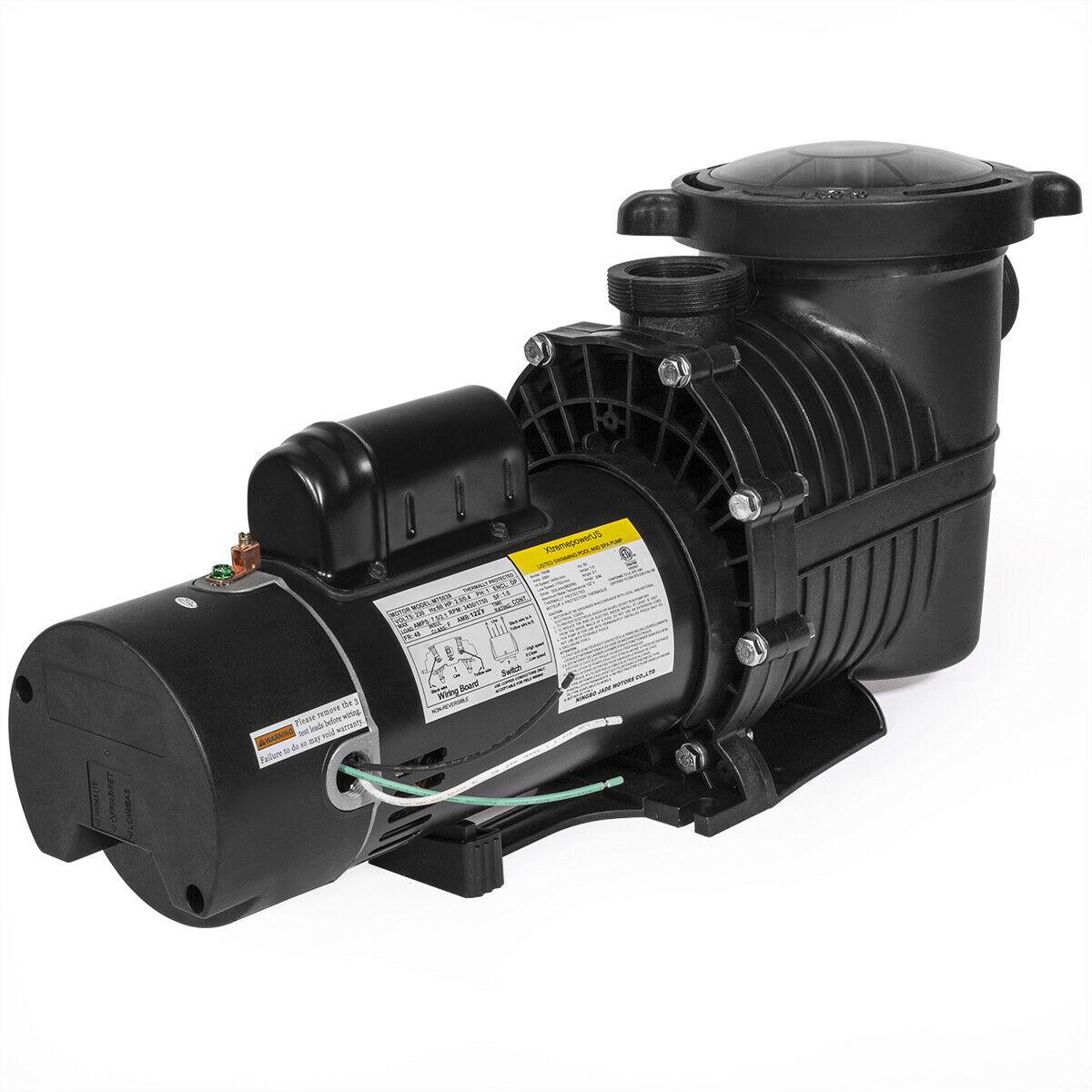 dual speed 2hp high-flo inground swimming pool pump energy saving