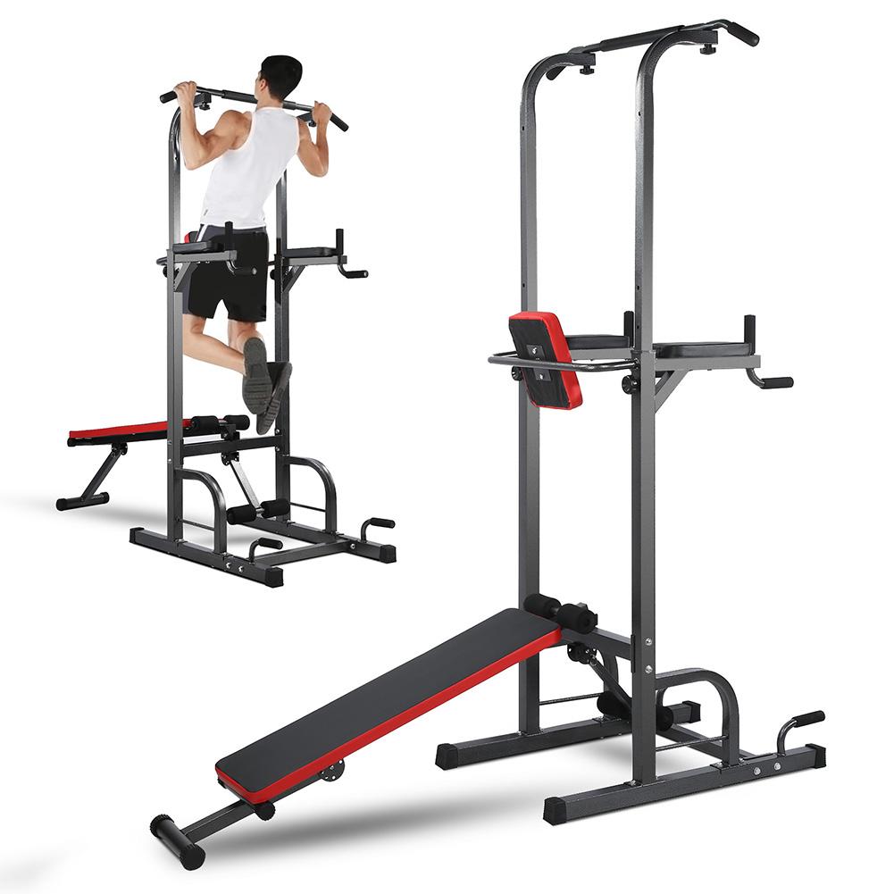 Wchiuoe Fitness Trainer,Multifunction Pull閳ユ唹p Frame Bracket with Foldable Supine Position Plate Fitness Equipment,Fitness Exerciser