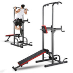 Wchiuoe Fitness Trainer,Multifunction Pull閳ユ唹p Frame Bracket with Foldable Supine Position Plate Fitness Equipment,Fitness Exerciser