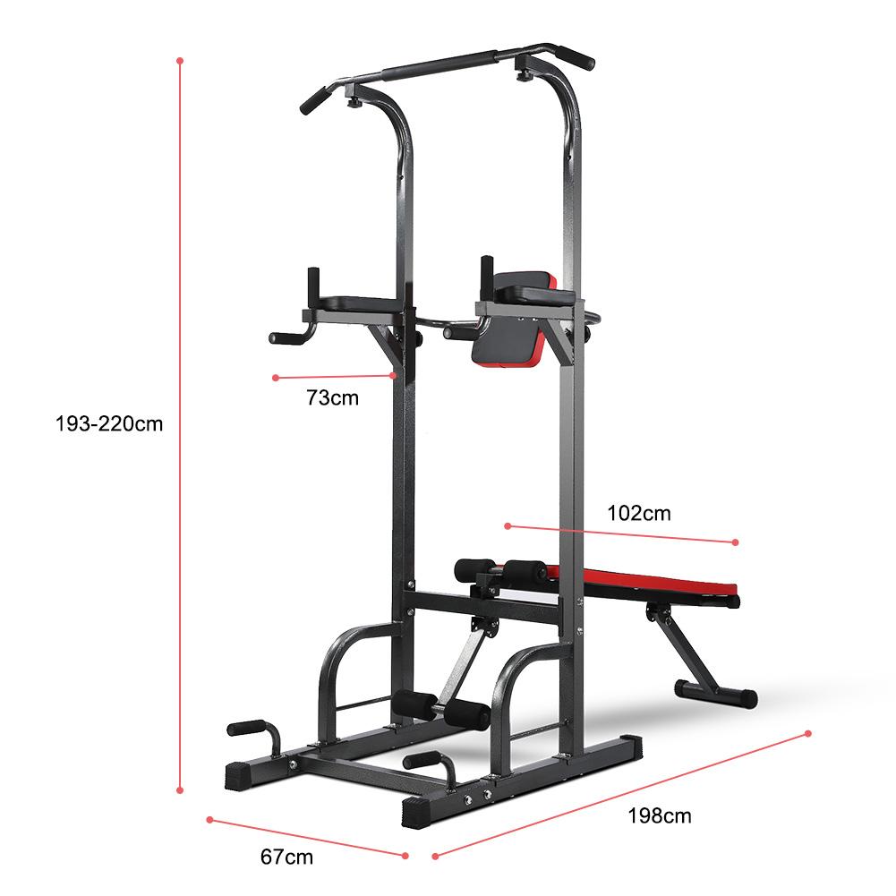 Wchiuoe Fitness Trainer,Multifunction Pull閳ユ唹p Frame Bracket with Foldable Supine Position Plate Fitness Equipment,Fitness Exerciser
