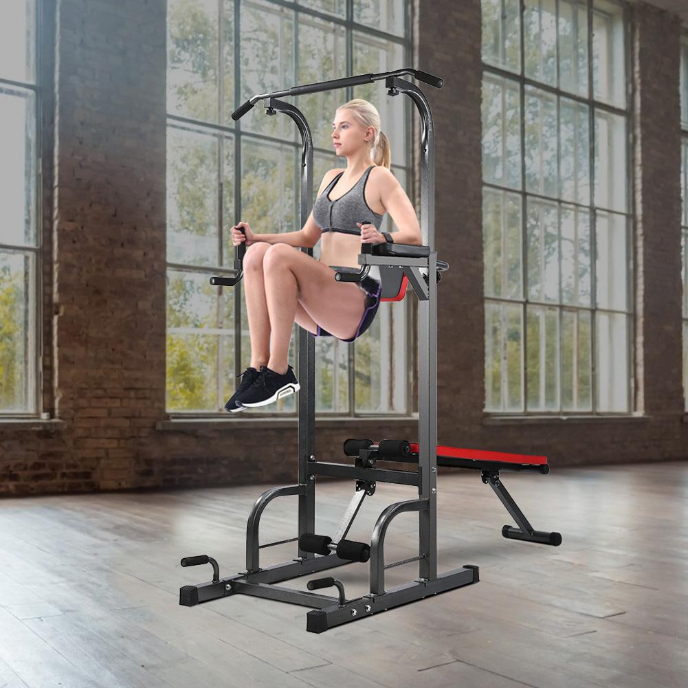 Wchiuoe Fitness Trainer,Multifunction Pull閳ユ唹p Frame Bracket with Foldable Supine Position Plate Fitness Equipment,Fitness Exerciser