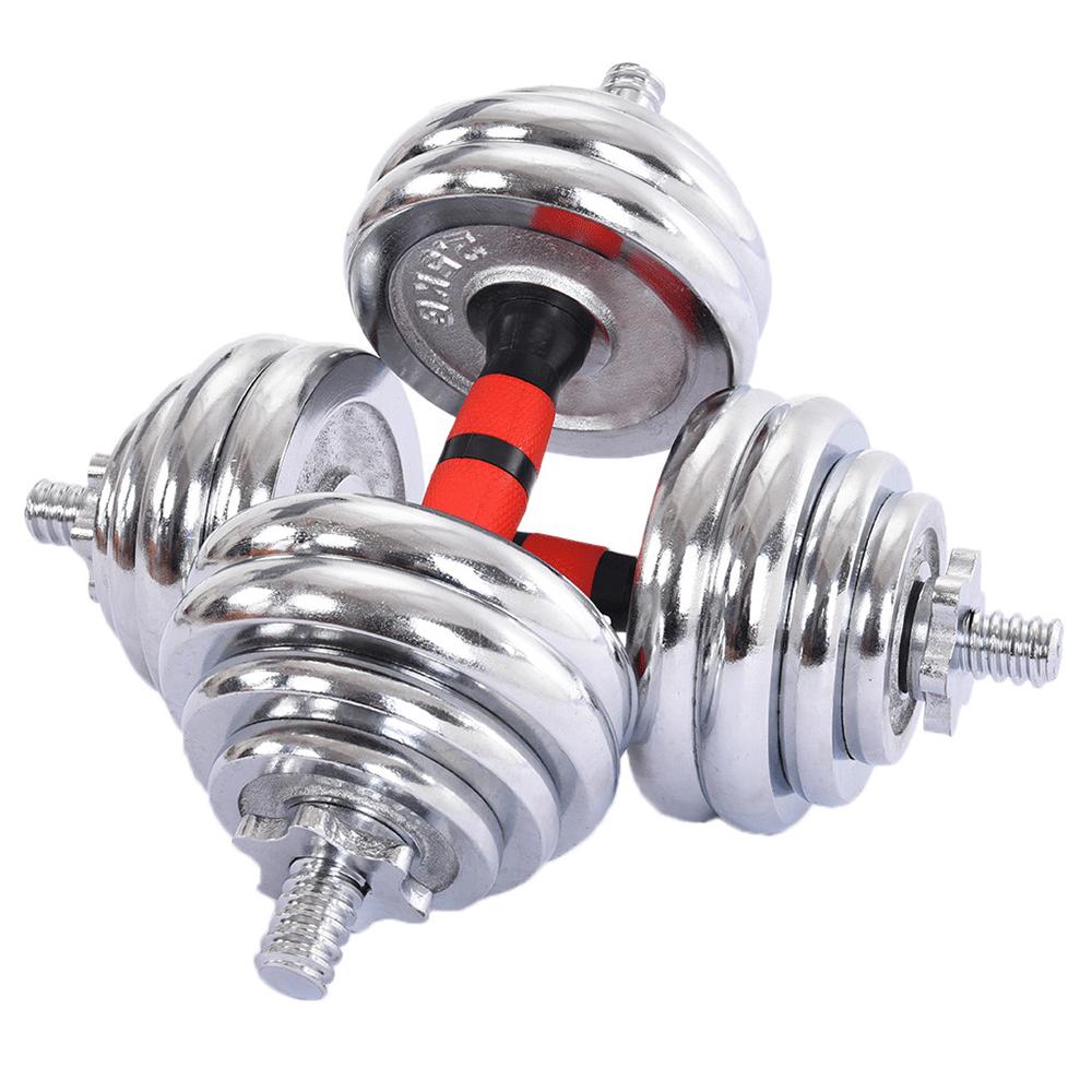 Transer 1Pair Adjustable Dumbbells 66LB Dumbbell Set With Connector Options Convertible To Barbell Multi-Function Equipment for Home Gym Indoor Use