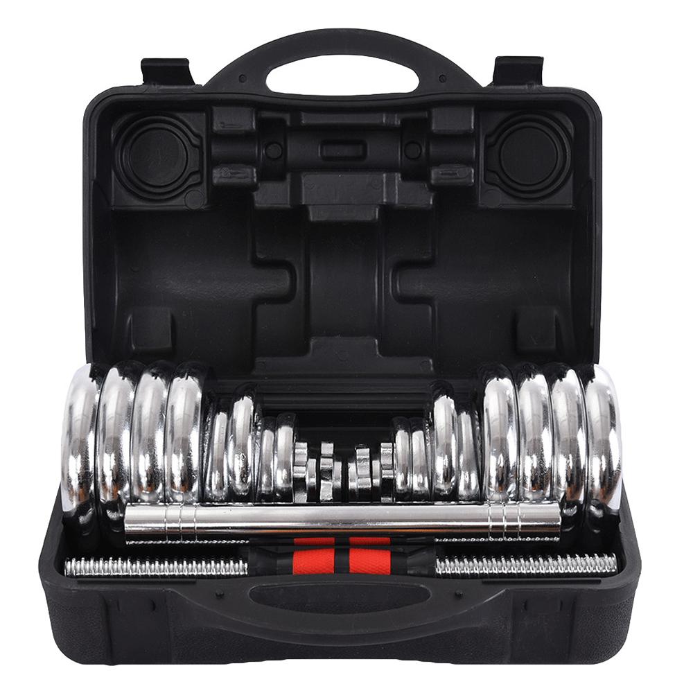Transer 1Pair Adjustable Dumbbells 66LB Dumbbell Set With Connector Options Convertible To Barbell Multi-Function Equipment for Home Gym Indoor Use