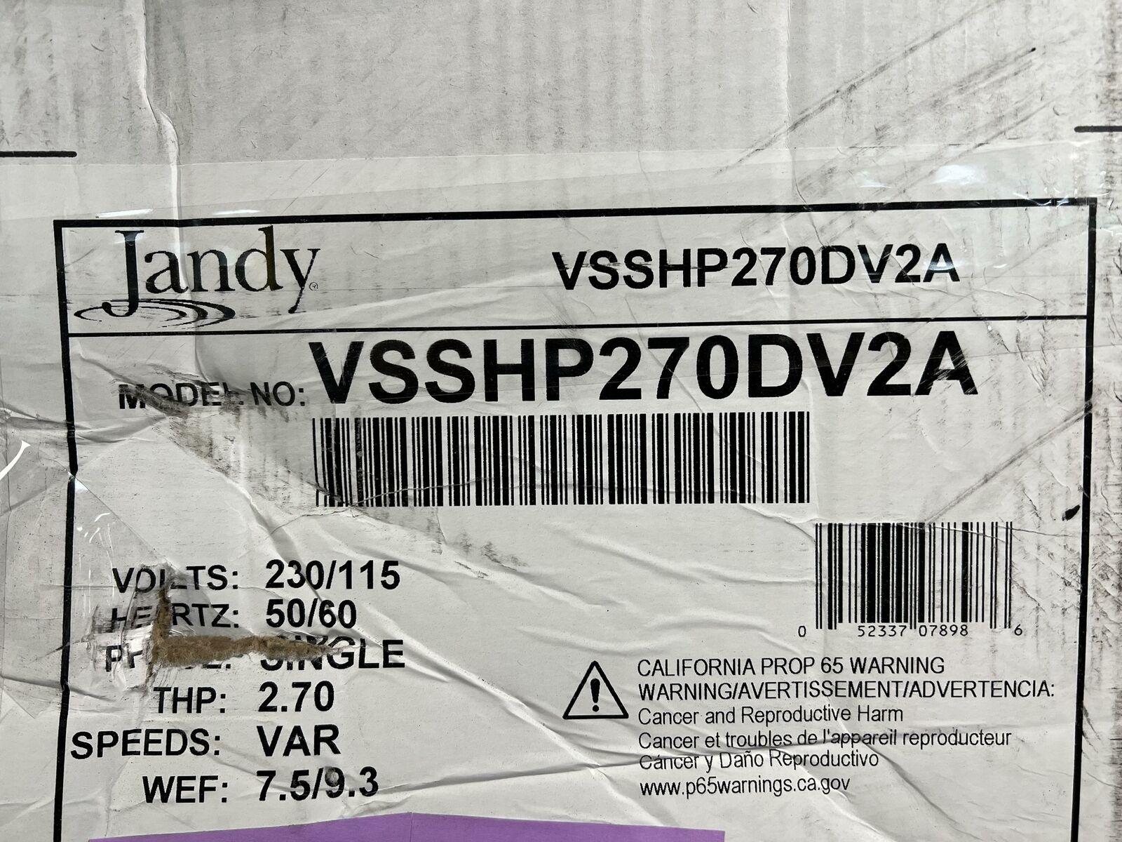 jandy vsshp270dv2a 115/230v 50/60hz variable speed pump new open box