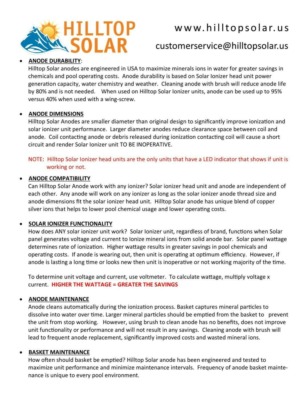 solar powered pool ionizer | led on/off | kills algae | covers up to 35,000 gal