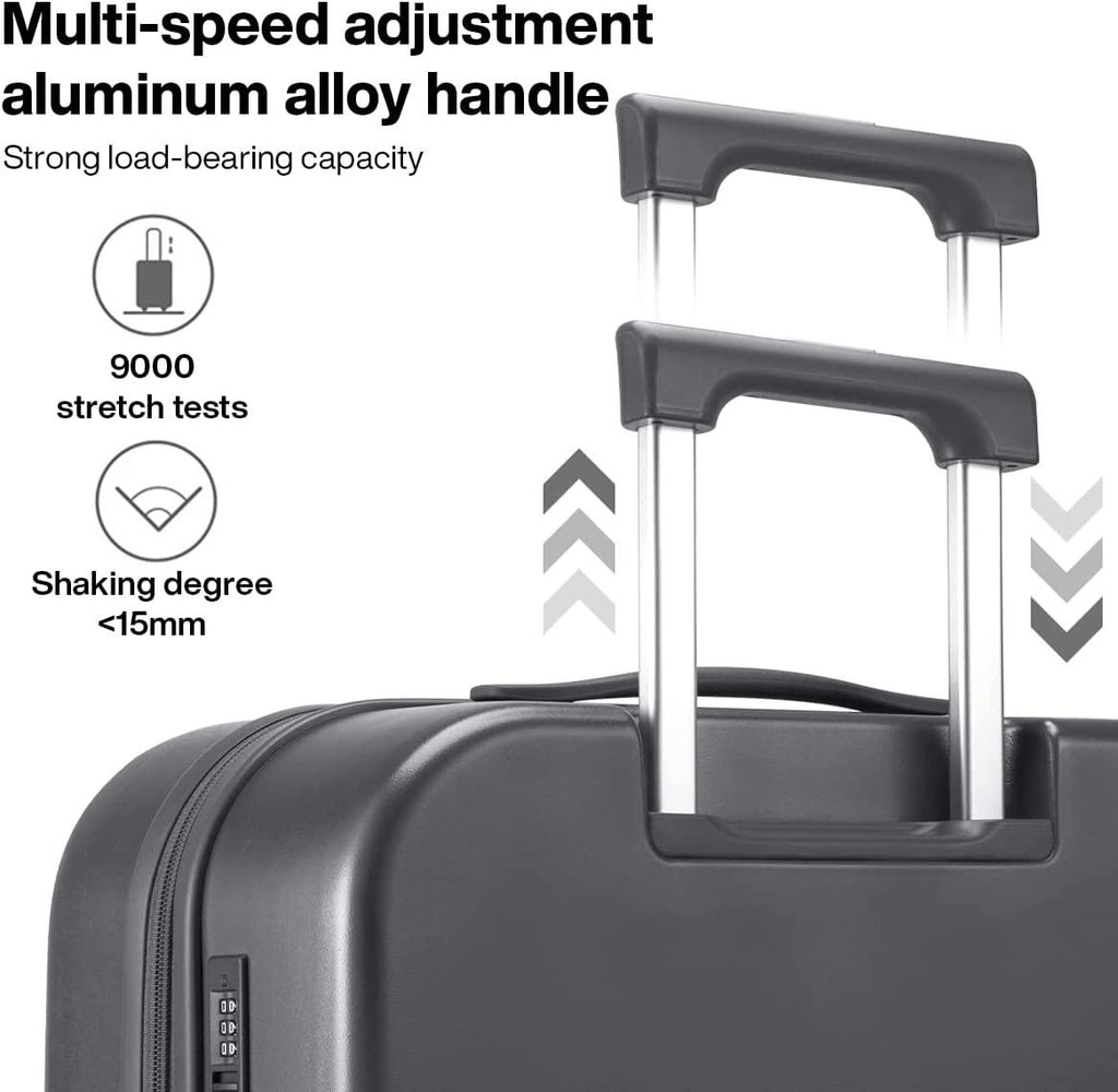 Carry on Luggage, Mixi Suitcase Spinner Wheels Luggage Hardshell Lightweight Rolling Suitcases PC with Cover &amp; TSA Lock for Business Travel