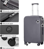 Carry on Luggage, Mixi Suitcase Spinner Wheels Luggage Hardshell Lightweight Rolling Suitcases PC with Cover &amp; TSA Lock for Business Travel