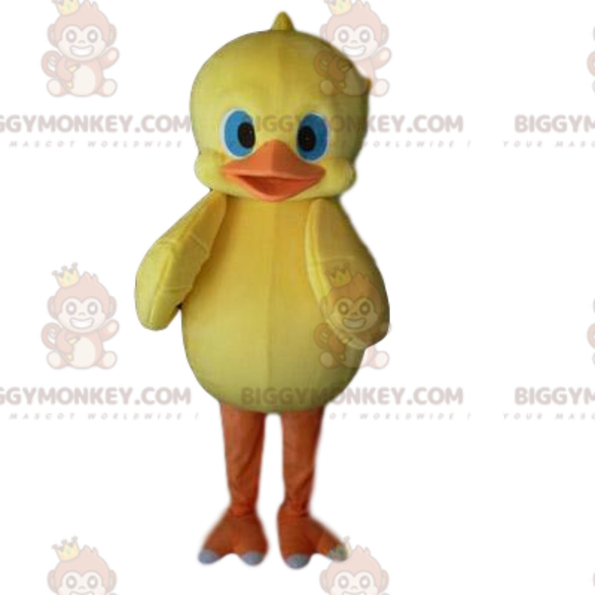 BIGGYMONKEYMascot Costume Yellow Chick With Pretty Blue Eyes
