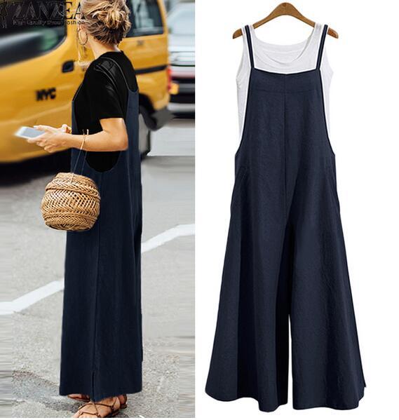 Pants - 2021 Summer Ladies Casual Jumpsuit Long Suspender Overalls Bib Pants