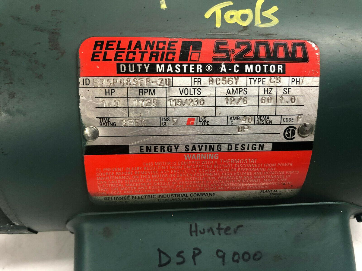 Reliance Electric S2000 Hunter Wheel r 129-174-2 Motor 230V 1PH 60HZ P278