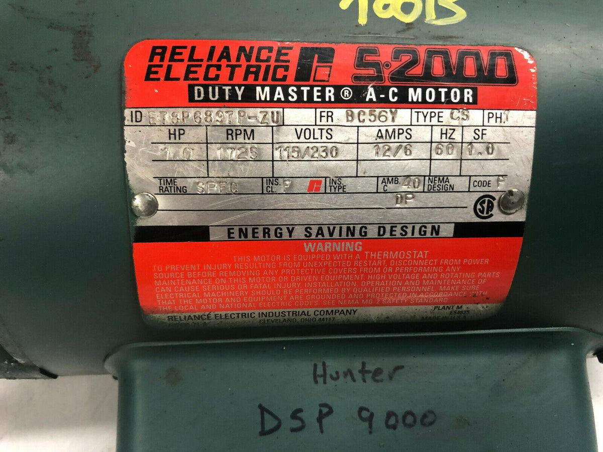 Reliance Electric S2000 Hunter Wheel r 129-174-2 Motor 230V 1PH 60HZ P278