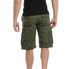 New Men Plaid Pockets Cargo Short Casual Pants