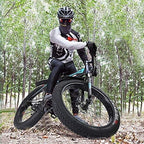 TOUNTLETS Fat Tire Mountain Bike 26 Inch Bicycle for Mens 21-Speed Anti-Slip Framed Fat Tire Cruiser Bike, Medium High-Tensile Steel Frame Suspension MTB Bikes for Heavy People (Blue)