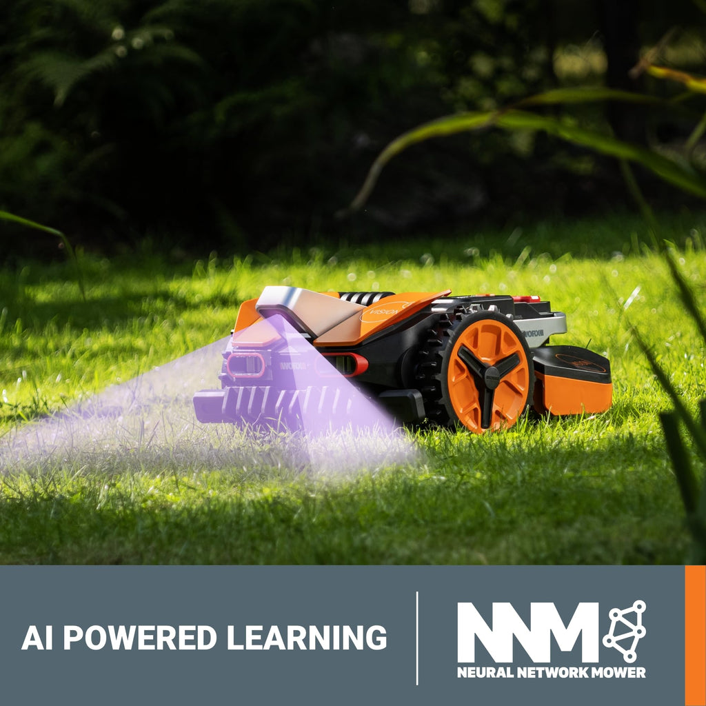 Landroid Vision Robotic Lawn Mower, Wire Robot Mower with Active Obstacle Avoidance, WiFi &amp; Bluetooth Connection, APP Control, 1/5 Acre, WR208