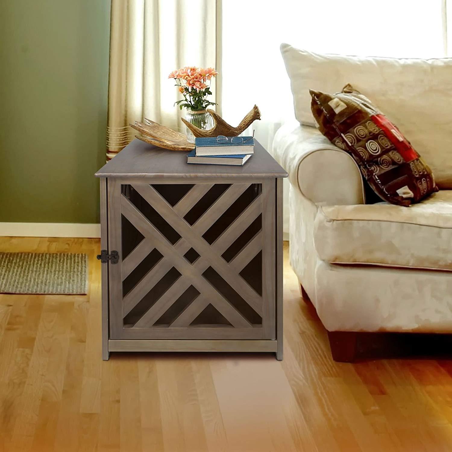 Hot Sale! Dog Pet Crate Wooden End Table Medium Puppy Bed CaKennel