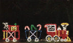 Queens of Christmas Animated 3 Car Train LED Ground Mount, 8', Blue, Green, Red, Yellow, and White
