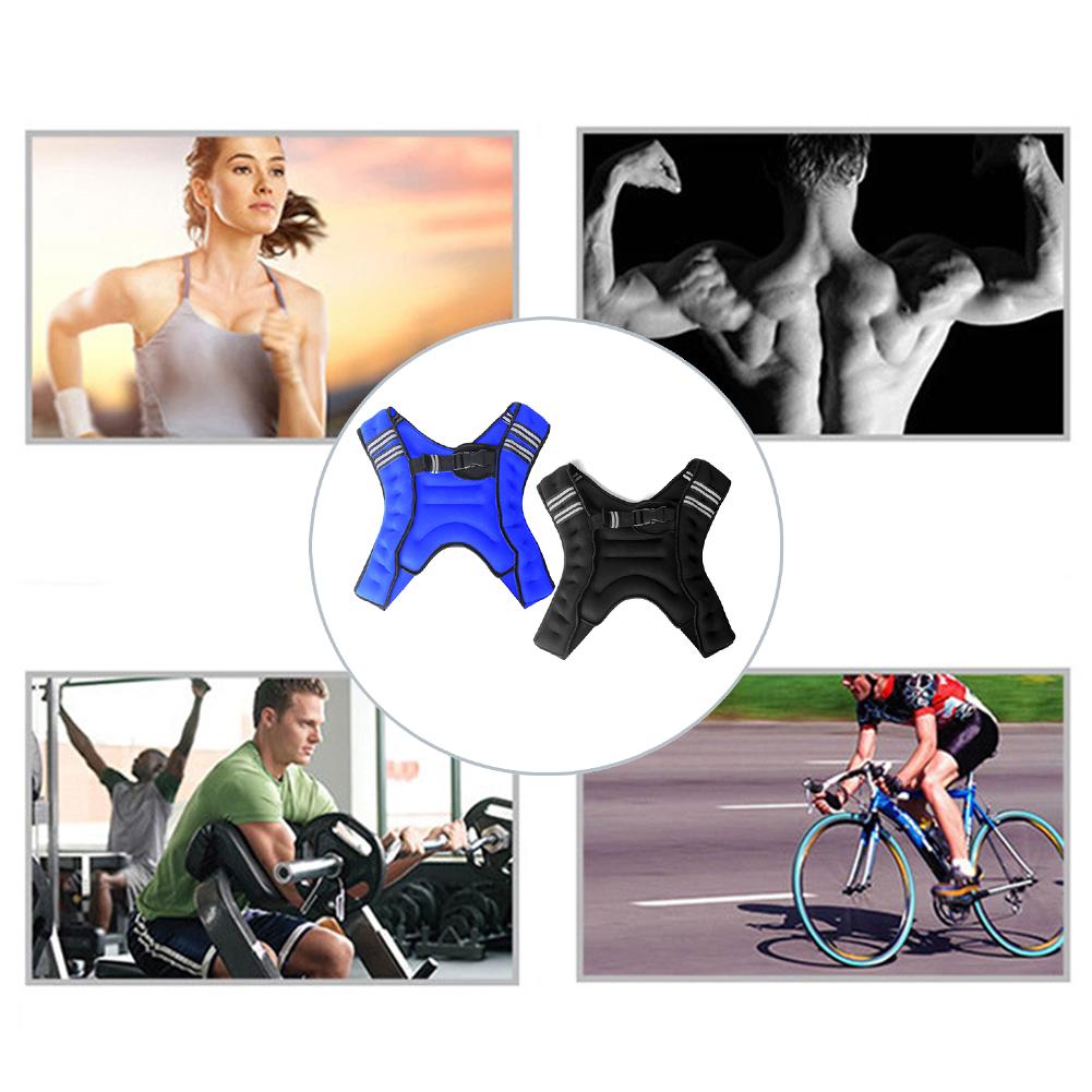 Sport Weighted Vest Reflective Comfortable Body Fitness Workout Equipment for Men Women Kids 5KG