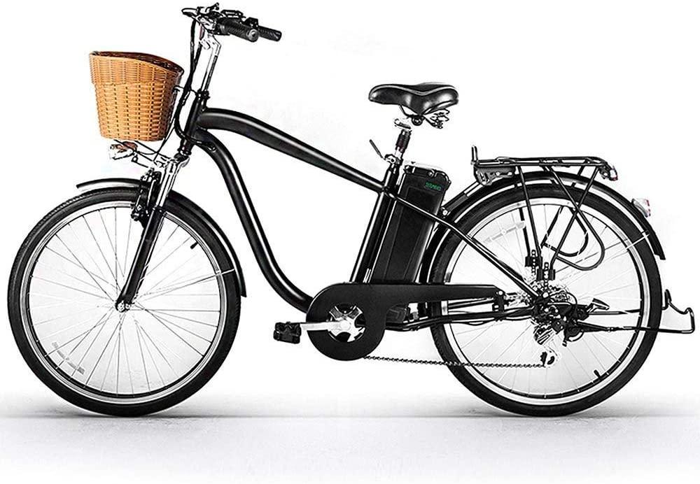 26" City Electric Bicycle Assisted Bicycle for Men with Removable 36V 10A LarCapacity Lithium Battery Ebike and Charger