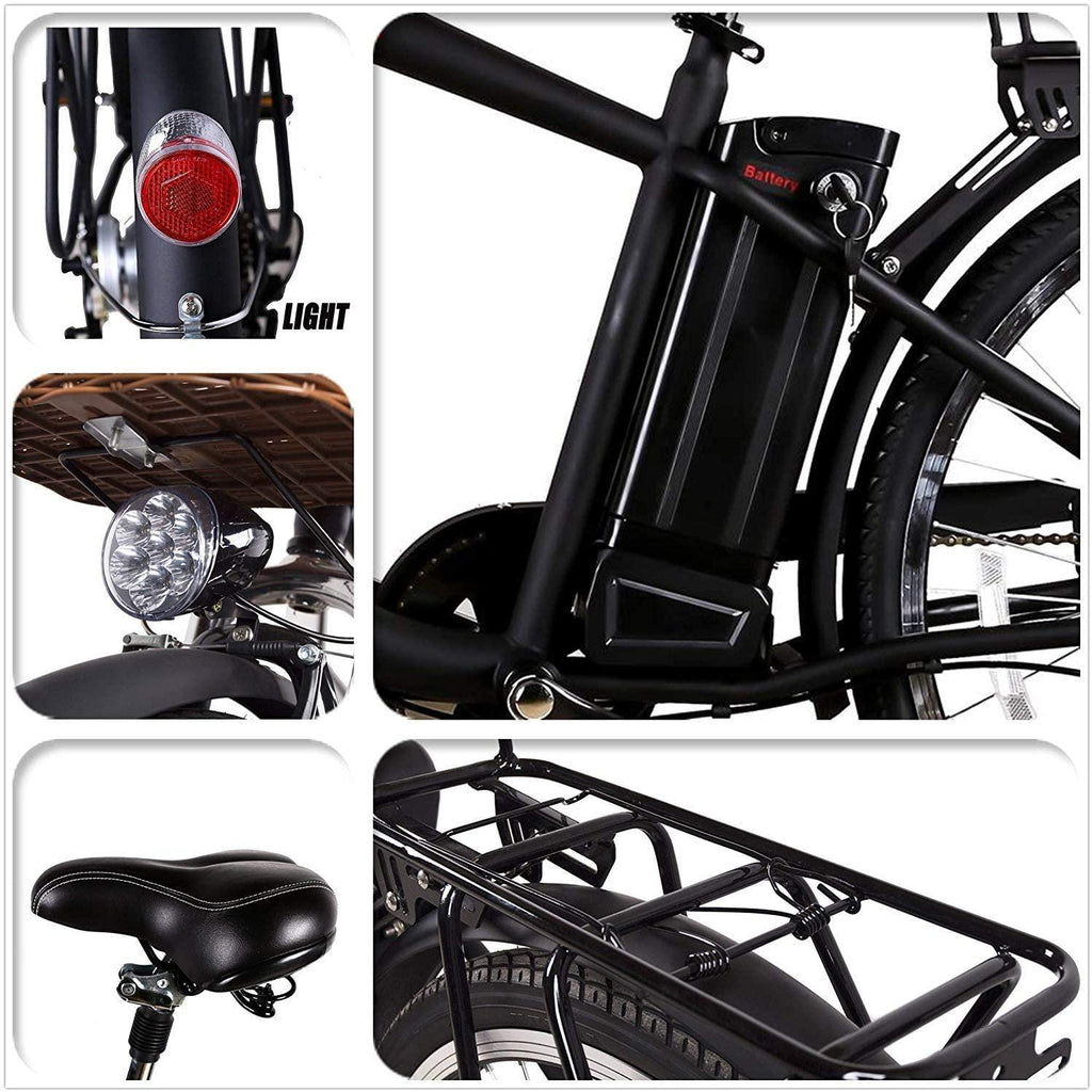 26" City Electric Bicycle Assisted Bicycle for Men with Removable 36V 10A LarCapacity Lithium Battery Ebike and Charger