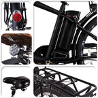26" City Electric Bicycle Assisted Bicycle for Men with Removable 36V 10A LarCapacity Lithium Battery Ebike and Charger