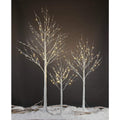 4 ft., 6 ft., 8 ft. Pre-Lit Birch Tree Warm White, Artificial Christmas Tree for Festival, Party,&amp;Christmas Decoration