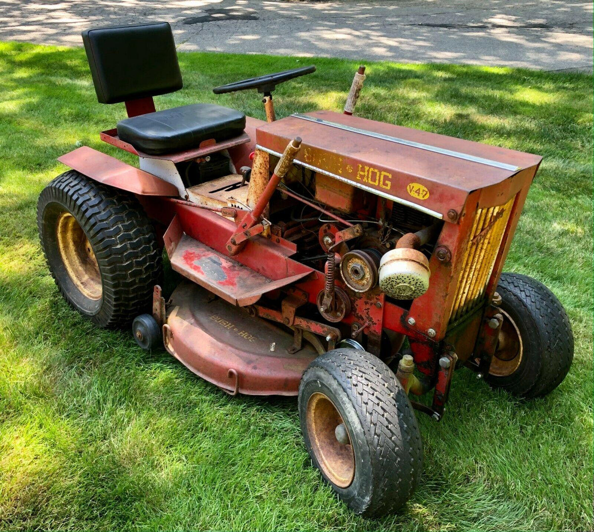 Vintage Hog V-4-7 Garden Tractor Antique  Hog Riding Lawn Mower