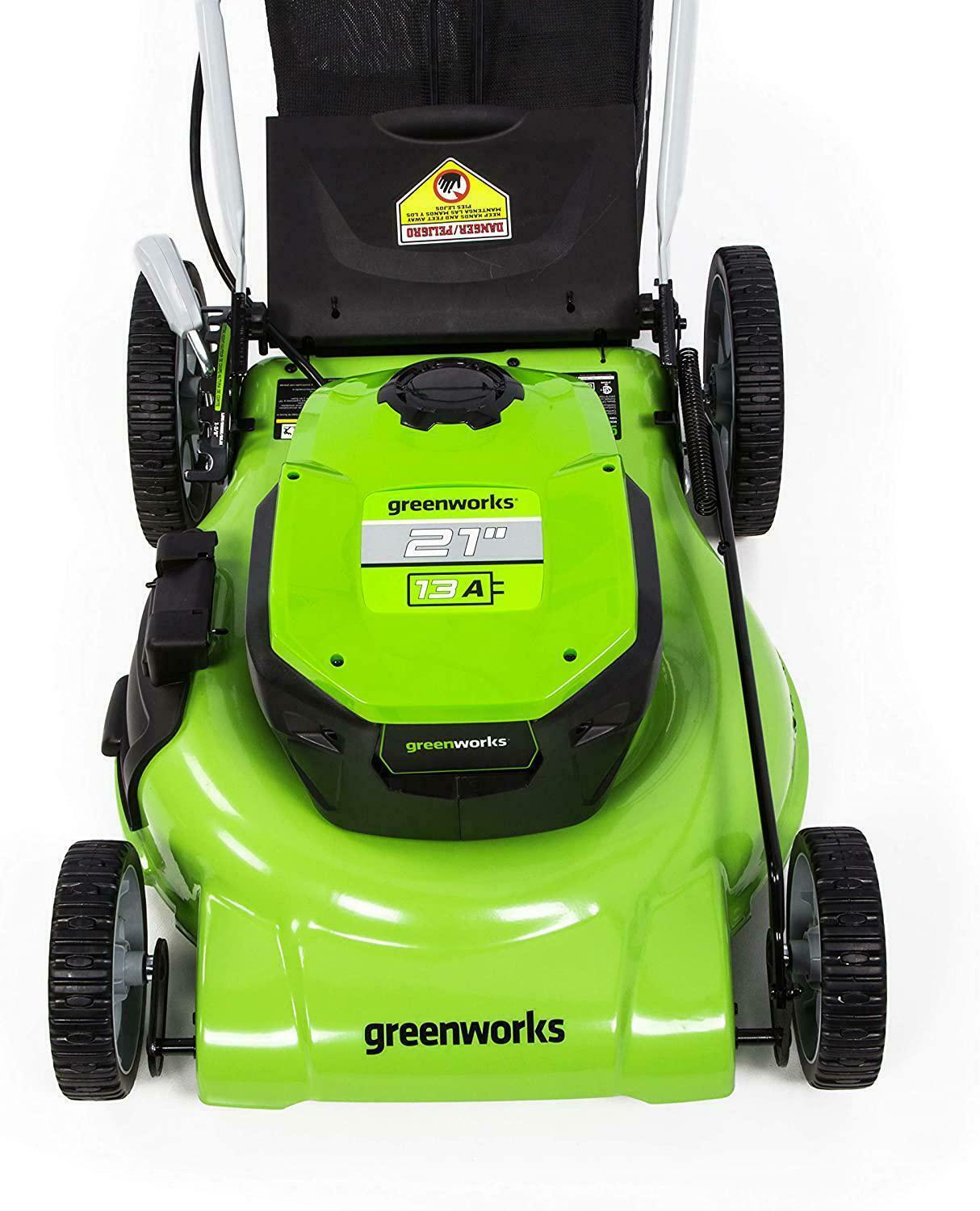 Greenworks 21-Inch 13 Amp Corded Electric Lawn Mower MO13B00