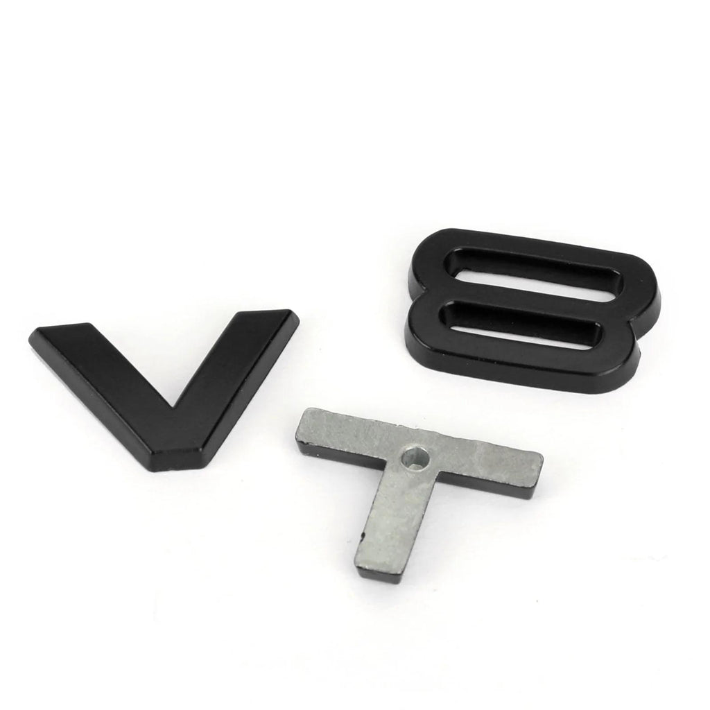 Audi A1 A3 A4 A5 A6 A7 Q3 Q5 Q7 S6 S7 S8 S4 SQ5 Black V8T Emblem Badge Fit Generic
