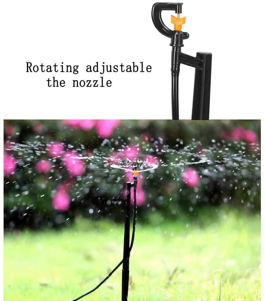 BBGS Drip Irrigation Kit, DIY Drip Irrigation System 360°Rotating Drippers, Sprayers Automatic Greenhouse Garden Sprinkler System (Color : Style 2)