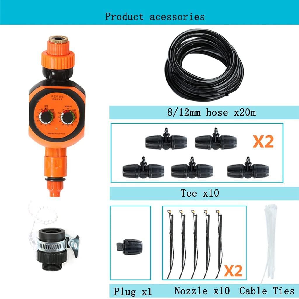 BBGS Drip Irrigation Kit, DIY Drip Irrigation System 360°Rotating Drippers, Sprayers Automatic Greenhouse Garden Sprinkler System (Color : Style 2)