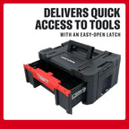 VERSASTACK Tool Box, 16.9 In. Single Deep Drawer Plastic Tool Box Organizer, Heavy Duty 16.5 Lb. Load Capacity (CMST17803)