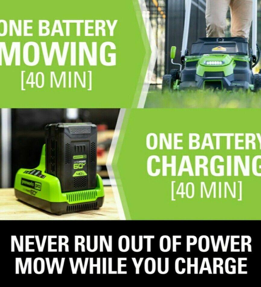PRO 25 in. 60-Volt Cordless Battery Self Propelled Walk-Behind Lawn Mower "NIB"