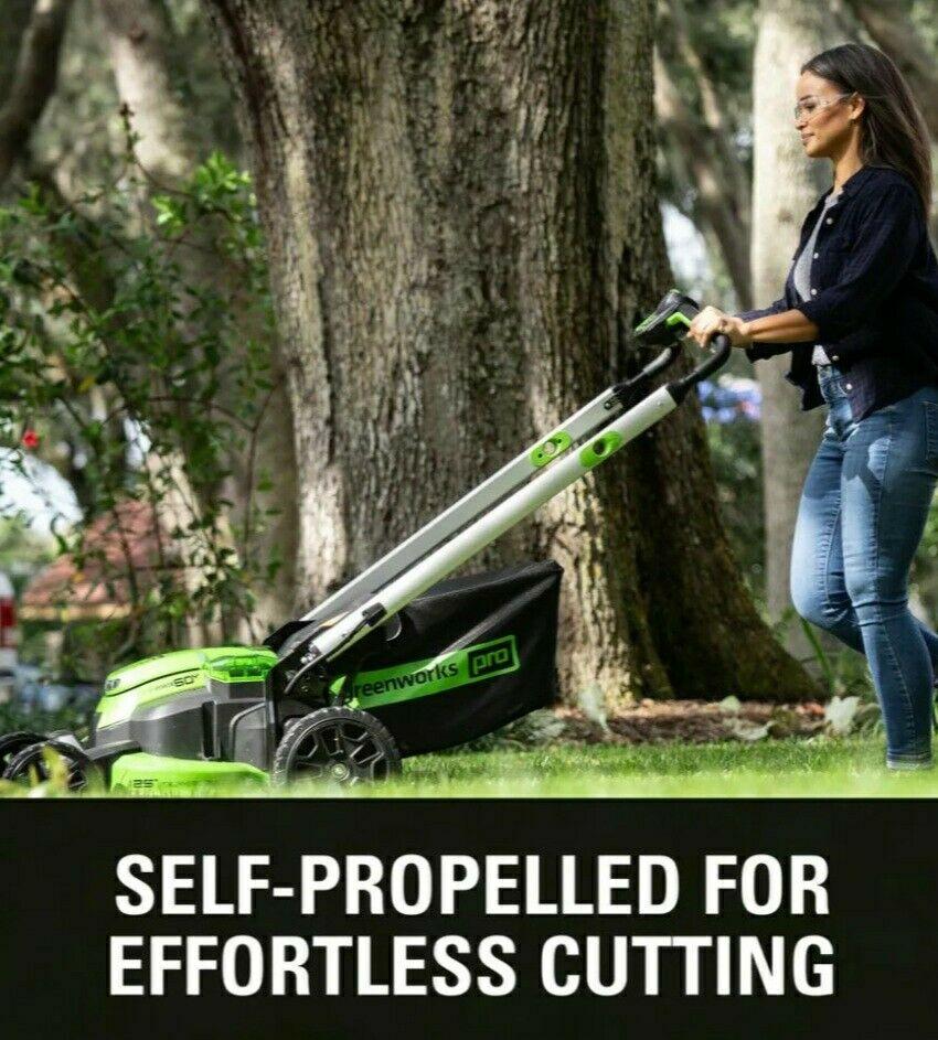 PRO 25 in. 60-Volt Cordless Battery Self Propelled Walk-Behind Lawn Mower "NIB"
