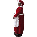 58 in. Christmas African American Dancing Mrs. Claus with Gift and Basket