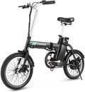 ANCHEER Folding Electric Bike, 16'' Electric Bicycles with 8Ah Removable Battery, 15-30 Mile RanPower Assist City Ebike