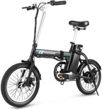 ANCHEER Folding Electric Bike, 16'' Electric Bicycles with 8Ah Removable Battery, 15-30 Mile RanPower Assist City Ebike