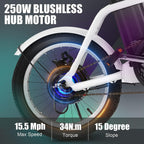 ANCHEER Folding Electric Bike, 16'' Electric Bicycles with 8Ah Removable Battery, 15-30 Mile RanPower Assist City Ebike