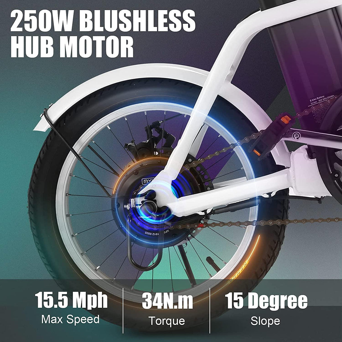ANCHEER Folding Electric Bike, 16'' Electric Bicycles with 8Ah Removable Battery, 15-30 Mile RanPower Assist City Ebike