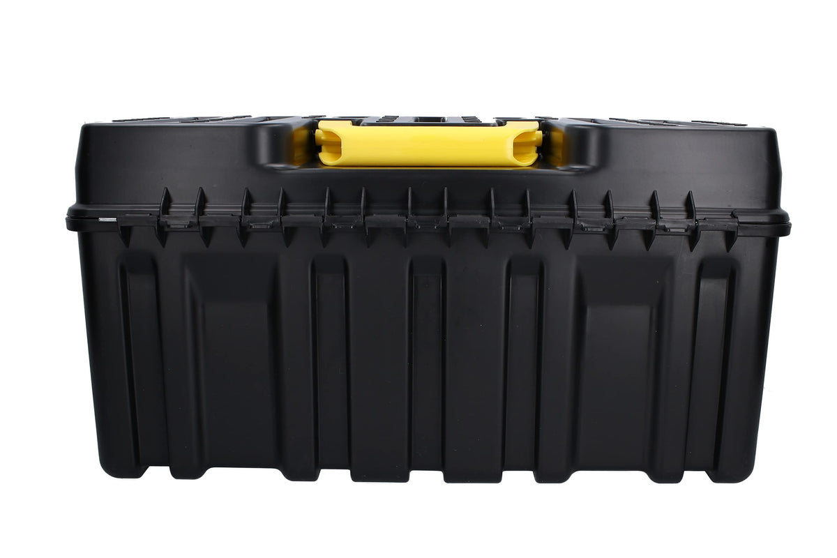 Tool Box - 21" x 11" x 10" Mobile Tool Carrier with Moulded ABS Plastic Construction & Dual Latching Metal Clasp  - CPS20 , Black